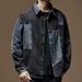 American Heavy-duty Washed Retro Denim Men's Spring Splicing Contrasting Color Long-sleeved Shirt Men's Denim Jacket_viptrois.com