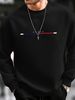 Men's Loose And Casual Fashionable Paris Letter Pattern Printed Round Neck Long Sleeved Pullover Hoodie For Autumn And Winter_viptrois.com