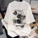 Cotton Short-sleeved T-shirt Men's Summer Trendy Brand Japanese Loose And Versatile Bottoming Shirt, Juvenile Student Simple Sports Top, White XL_viptrois.com