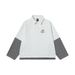 Two-Piece Sweatshirt For Men, Loose Striped Patchwork Long Sleeve Pullover, Polo Collar Sports Top, Versatile_viptrois.com
