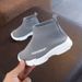 Children's Socks Shoes Boys And Girls Fly Woven Breathable Mesh Sneakers High Top Elastic Shoes_viptrois.com