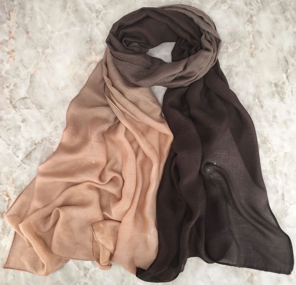 Muslim Headscarf Bamboo Gradient Modal Scarf Muslim Rayon Cotton Tie-dye Ink-ink Color Headscarf_viptrois.com