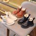 Winter Plus Velvet Children's Fashion British Short Boots Boys Side Zipper Fashion Martin Boots Girls Soft Sole Fashion Boots_viptrois.com