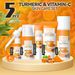 One Of Vitamin C Skincare, Beauty Light Beige Care Women, Including Turmeric Cleanser, Serum, Toner, Eye Cream, Deep_viptrois.com