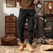 Men's Workwear Pants - Relaxed Fit Straight Leg Cargo Pants With Multi-Pockets, Retro Style, Comfortable For Daily Wear_viptrois.com