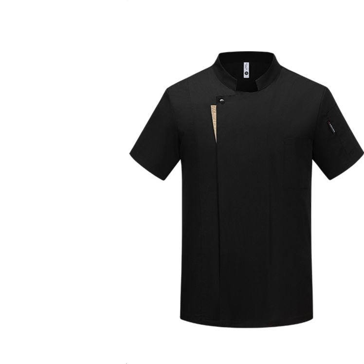 Men's Clothing Dirt Resistant Breathable Mesh Chef Work Clothes Short Sleeved Western Restaurant Hotel Back Kitchen Chef Chef Chef Clothes_viptrois.com