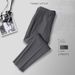 Men's Clothing Suit Pants Nine Points Slim Fit Business Formal Casual Pants Slim Feet Advanced Drape Suit Pants_viptrois.com