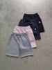 Retro Y2k Street Trend Hip-hop Casual Elastic Waist Loose Solid Color Sports Casual Shorts_viptrois.com