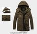 Men's Heavyweight Washed Cotton Jacket – Fleece-Lined Winter Coat With Hood (Army Green/Navy/Khaki)_viptrois.com