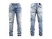 Streetwear Distressed Jeans – Slim Fit Vintage Washed Denim (S-3XL, Hip-Hop Stretch, Faded Blue, Casual Everyday Wear, Unisex Urban Style)_viptrois.com