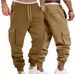 Men's Autumn And Winter Workwear Pants With Fleece, Large-sized, Multi-pocket, Casual And Sporty Tights_viptrois.com