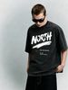 Men's Clothing Light Luxury T Shirt Short Sleeve Brush NORTH Compass Letter Printing Round Neck T-Shirts_viptrois.com