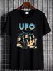 UFO And Blue Öyster Cult 1978 Tour T-shirt Black Cotton Tee S To 5Xl FF1949 Comfortable Fashion Stylish Summer Versatile Top For Everyday Wear_viptrois.com