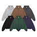 Men's Clothing Boxy Fleece-Lined Zip Hoodie – Unisex Oversized Cropped Jacket, Double-Zip Design, 370g Cotton Blend, Retro Streetwear_viptrois.com
