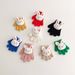 Children's gloves Winter cartoon ins warm winter gloves for girls cute five-finger gloves_viptrois.com