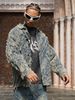 Men's Clothing 2024 Spring and Autumn New American Retro Fashion Brand Loose Raw Edge Design Niche High Street Denim Jacket Women's Jacket_viptrois.com