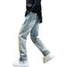 Men's Clothing Ripped Jeans For Men Niche Design High Street Vibe Trendy Brand American Summer Ins Zipper Pants For Men_viptrois.com