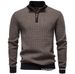 Pure 2025 Autumn Wintr Nw Europan Siz Cross-Bordr Thicknd Mn's Half-Zip Stand Collar Businss Casual Swatr_viptrois.com