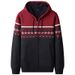 Men's Casual Hooded Sweater Coat – Thickened Fleece-Lined Knit Jacket (Light Gray / Dark Gray / Blue-Gray / Wine Red)_viptrois.com