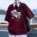 Hot Selling New Cotton For Men, Summer, American Style, Youth, Short Sleeved, Trendy, Loose And Versatile T-shirt_viptrois.com