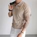 Men's Lightweight Knit Polo Shirt – Business Casual Short-Sleeve Top (M-XXXL, Army Green/Navy/White/Black/Grey/Beige)_viptrois.com