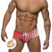 UXH Men's Gradient Polka Dot Triangle With Cups Fashion Anti-Exposure Enhancing Swim Trunks For Men_viptrois.com