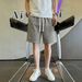 Men's Houndstooth Shorts Casual Loose Sports Five Point Mid Length Trendy Summer Thin Pants_viptrois.com