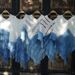 Yunnan Dali Bai Ethnic Knitted Shawl Artistic Warm Blue And White Scarf Casual Comfortable Soft Tie Dye Fabric_viptrois.com