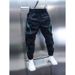 Men's Trendy Fleece Lined Patchwork Casual Pants Spring Autumn Elastic Waist Jogger Leg Slim Fit Sporty Versatile Bottoms_viptrois.com