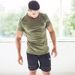 Muscle Brothers Summer New Round Neck Sports Fitness Short Sleeve Breathable Leisure Training Men's T-shirt Trendy_viptrois.com