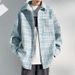 Xiaoxiangfeng Jacket Men's Spring And Autumn High-end Sense American Trend High Street Men's Black And White Plaid Shirt Jacket Clothes_viptrois.com