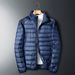 Pure Cross-Border Jacket Autumn Winter White Duck Down Lightweight Portable Plus Size Warm Casual Stand Collar Coat Men_viptrois.com