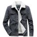 Jackeed Middle-Aged Young Men's Pure Auumn And Winer Wih Plush Loose Fiing American Version Coon Oversized_viptrois.com
