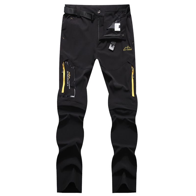 Men's Clothing Outdoor Casual Quick-drying Pants Stretch Two-piece Pants Men's Removable Hiking Climbing Pants _viptrois.com