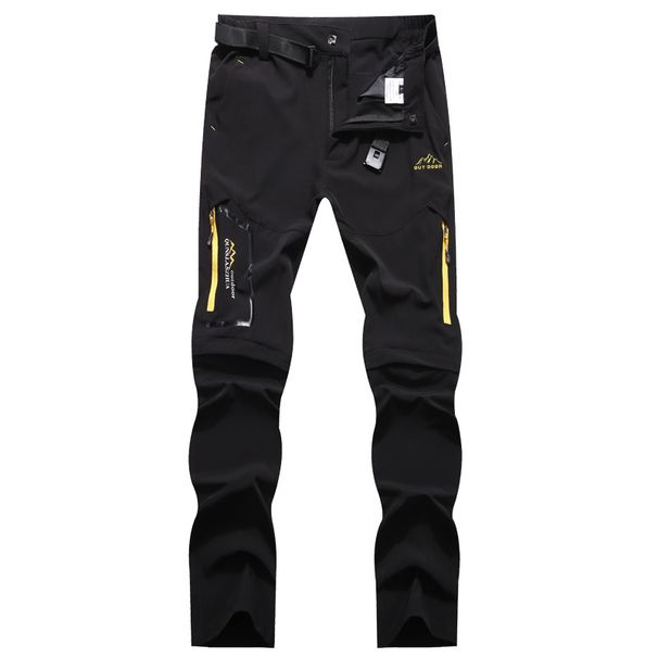 Men's Clothing Outdoor Casual Quick-drying Pants Stretch Two-piece Pants Men's Removable Hiking Climbing Pants _viptrois.com