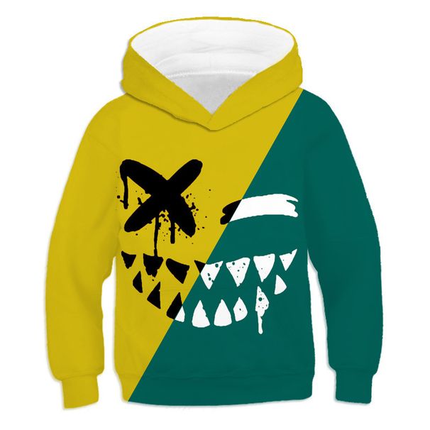 Children's Clothing Xoxo Hooded Boys And Girls Cute 3D Digital Printing Sweatshirt Graffiti Sweatshirts_viptrois.com