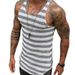 New Fashion Striped Men's Sweater Sleeveless Sports Knitted Vest_viptrois.com