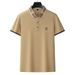 Men's Clothing Summer New Thin Silk Straight Short Sleeved Business Casual All Match Solid Color Polo Shirt Men_viptrois.com