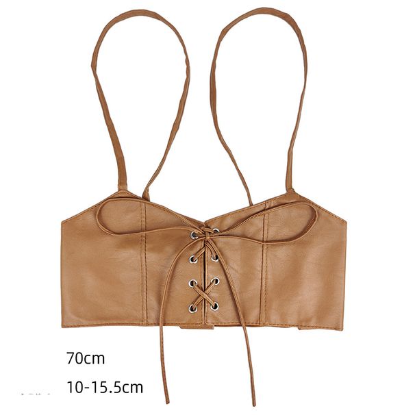 Unisex Stylish women's leather vest Waistband Elastic elastic strap Women accessorize with a blouse belt_viptrois.com