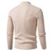 Men's Slim Fit Semi-Turtle Neck Knit Sweater - Breathable Stretch Polyester Casual Pullover For Autumn Winter_viptrois.com