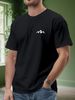 Maglietta Uomo 180g Cotone Puro Girocollo Stampa Tema Collina Morbida Traspirante Top Estivo Taglio Regolare Casual_viptrois.com