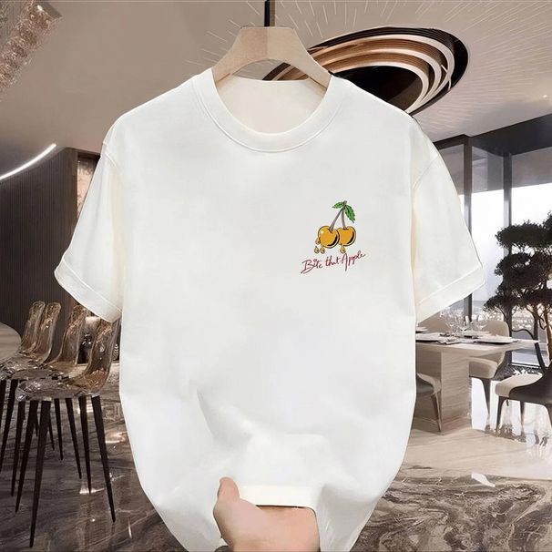 2025 Summer Loose Men And Women Pullover 100% Cotton Short Sleeve T-shirt_viptrois.com