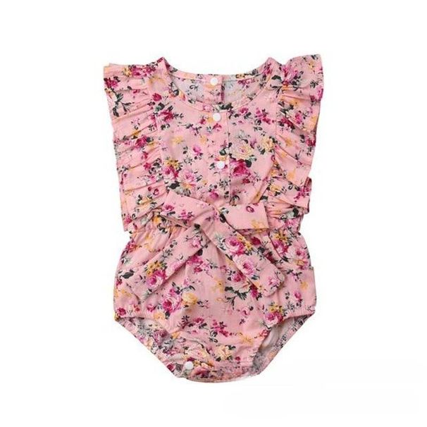 Kids' Clothing Children's Baby Floral Lace Romper_viptrois.com