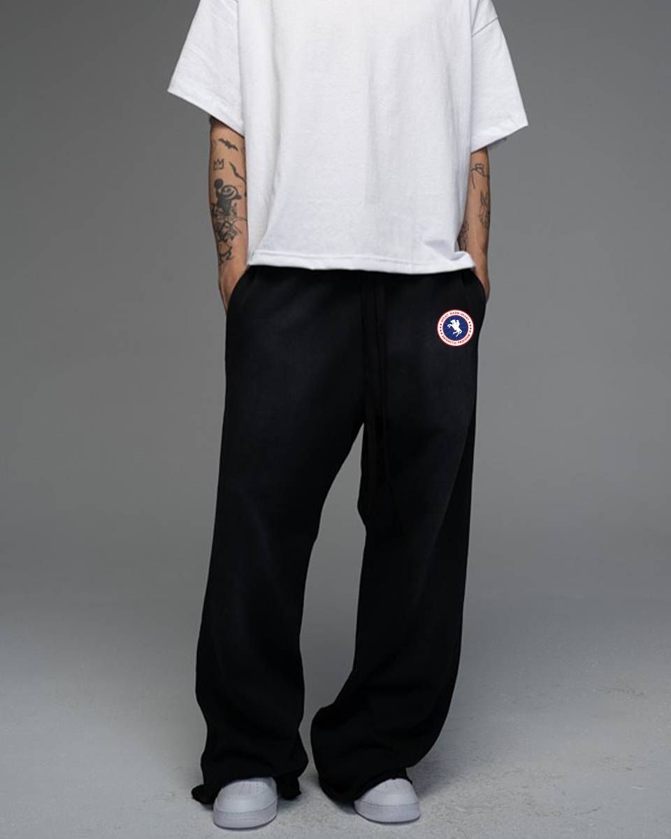 Men's Clothing High Street Casual Pants Sweatpants Overalls Loose Fitness Splicing Contrast Color Elastic Waist Pants_viptrois.com