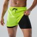 New Men's New Flat-front Discreetly Concealing Double-layer Loose Swimming Pants That Dry Quickly, Large-sized, For Hot Springs And Beaches._viptrois.com