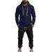 Men's Heavyweight Hooded Sweatshirt And Trousers Set Casual Loose Fit Autumn/Winter Jacket Outfit_viptrois.com