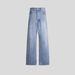 Men's Clothing Steve Washed Blue Jeans Casual Loose Versatile Straight Trousers_viptrois.com