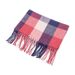 Unisex Cashmere red check double coloured checked tassel scarf for women with oversized scarf_viptrois.com