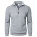 Pure Pure Casual Half-Zip Stand Collar Trendy Simple Loose Plus Size Fleece Men's Sweatshirt Cross-Border_viptrois.com