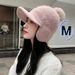 LazyZoom Women's Winter Knitted Hat With Scarf, Thickened Fleece-lined Warmth And Windproof, Ear Protection, Suitable For_viptrois.com